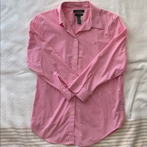 Lauren Ralph Lauren Pink Button Down Size M